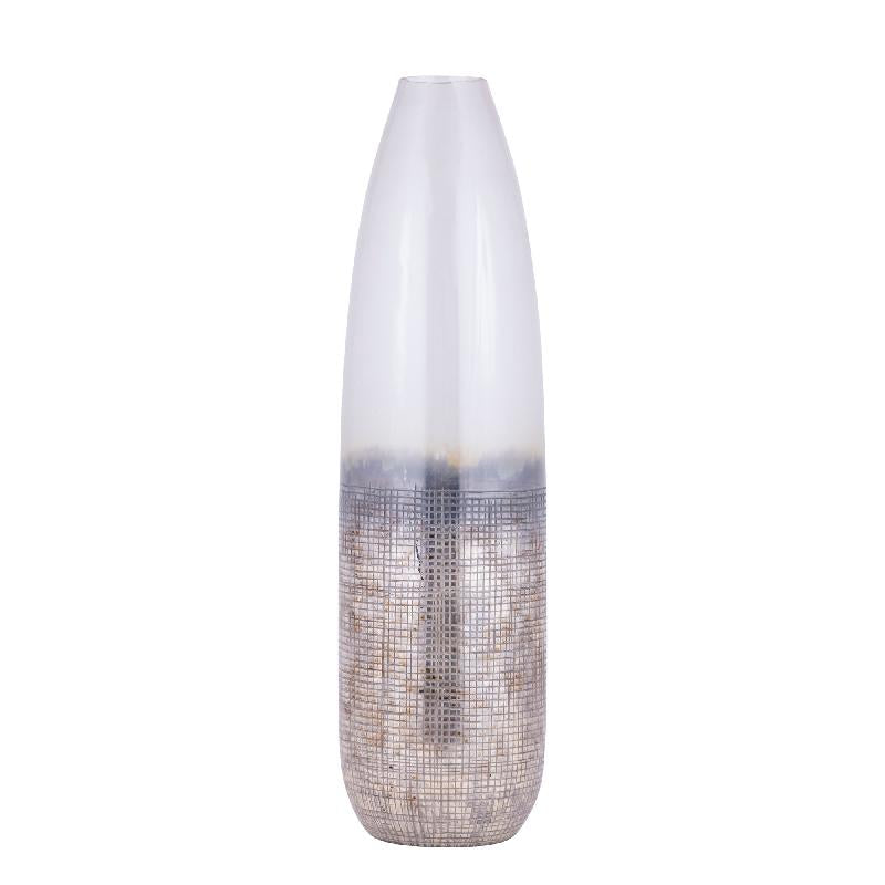 Vase – Cream-colored Glass, Round Shape, Rough Surface, L – Imaria | PTMD