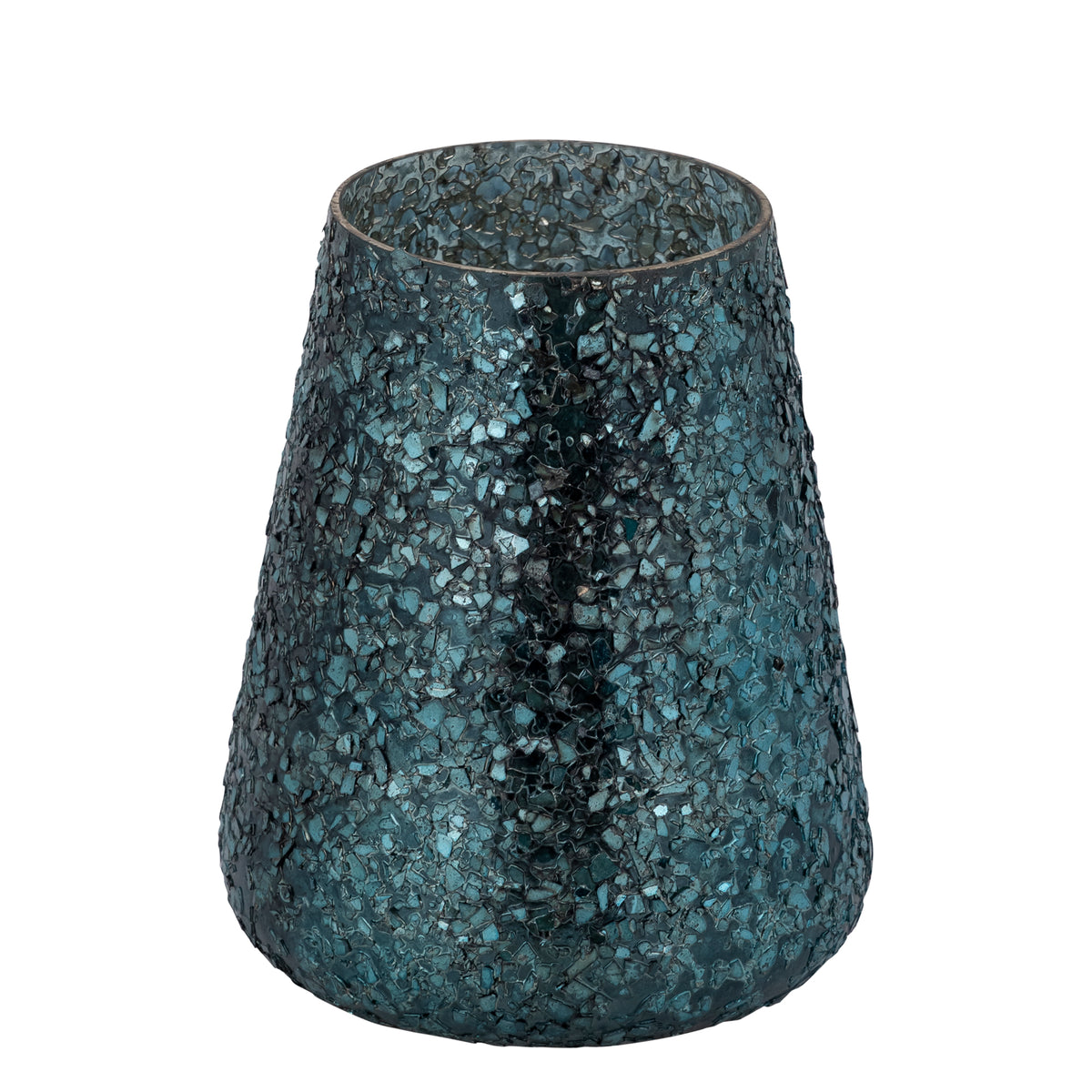 Windlicht – Mosaik Design, Runde Form, Glasmaterial, Türkis, L – Reavis | PTMD