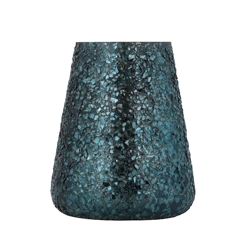 Windlicht – Mosaik Design, Runde Form, Glasmaterial, Türkis, L – Reavis | PTMD