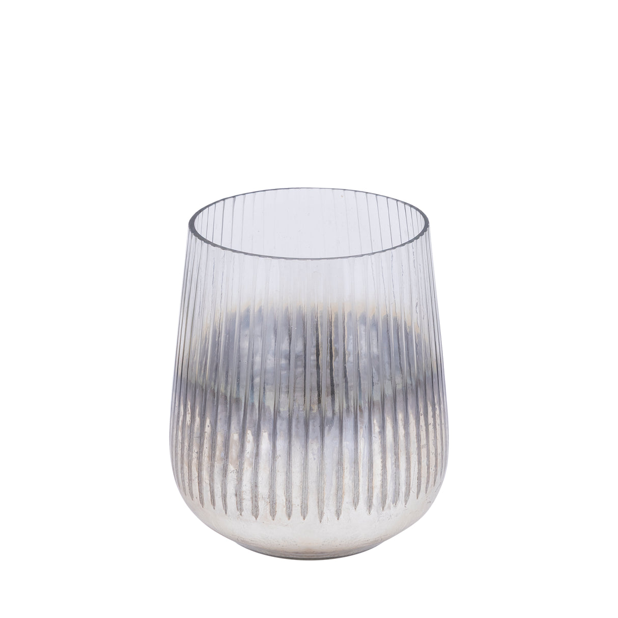 Windlicht – Rundes Glasdesign, Geätzte Oberfläche, Goldene Farbgebung, M – Shelva | PTMD