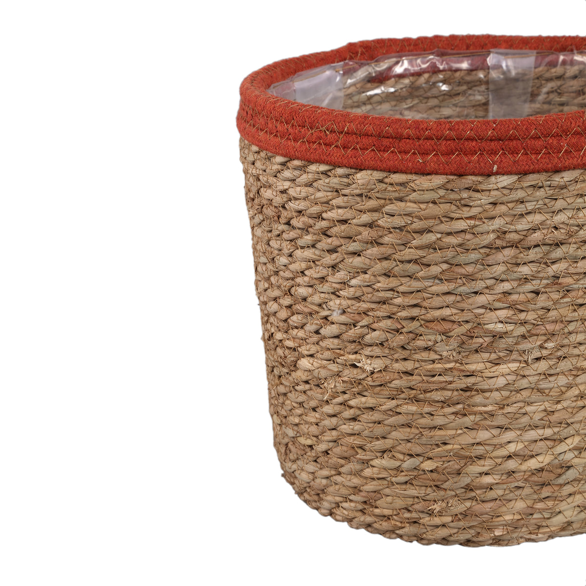Basket - Rust Rattan, Straight Edge, Round Shape - Leavy | PTMD