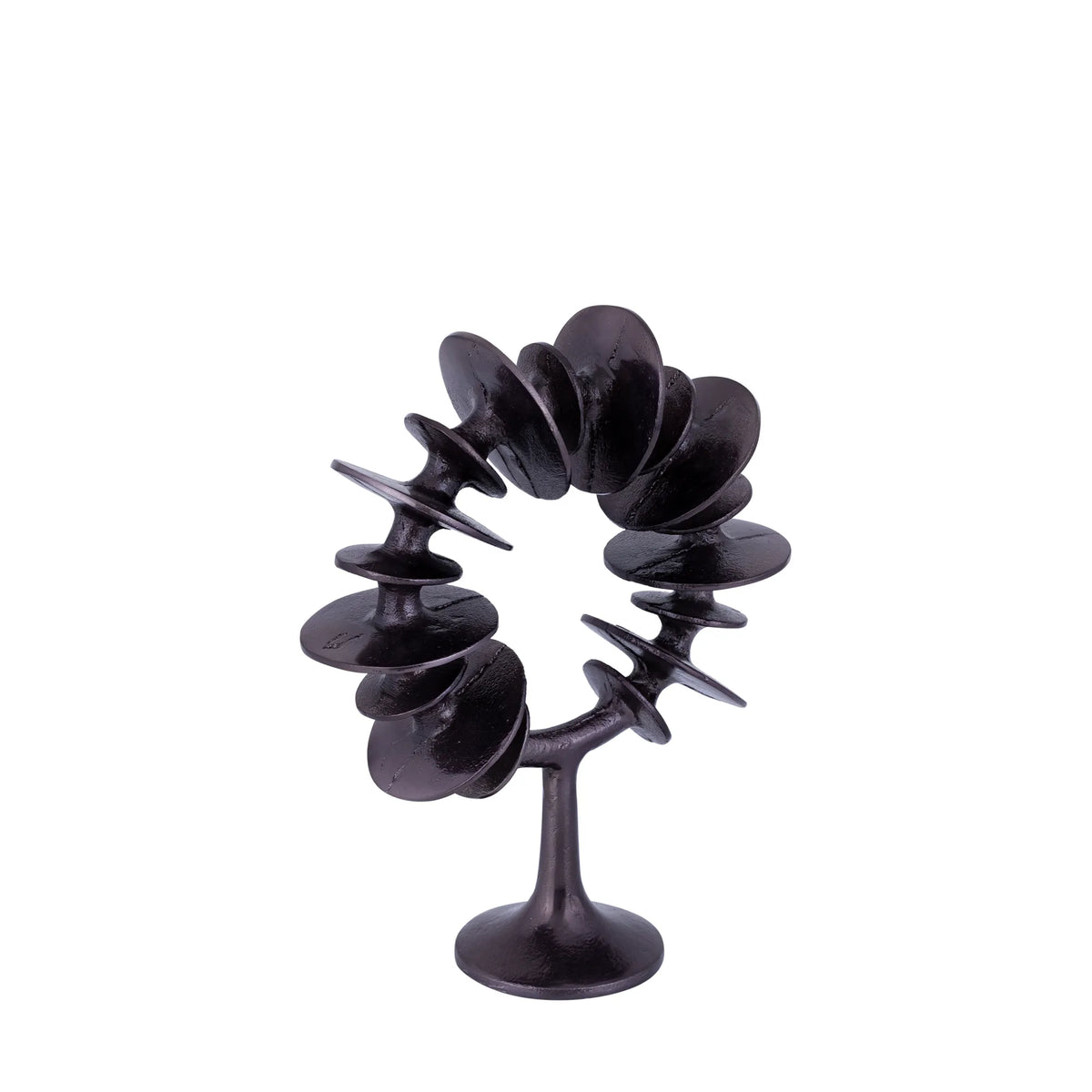 Dekofigur – Ring Design, Runde Form, Aluminium Material, Gunmetal, L – Awet | PTMD