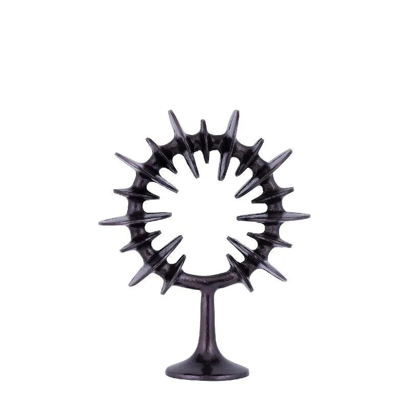 Dekofigur – Ring Design, Runde Form, Aluminium Material, Gunmetal, S – Awet | PTMD