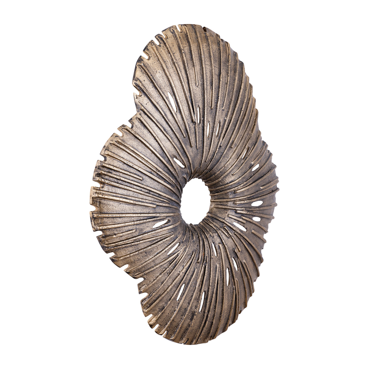 Wandpaneel – Organisches Design, Aluminium Material, Gold, L – Vija | PTMD
