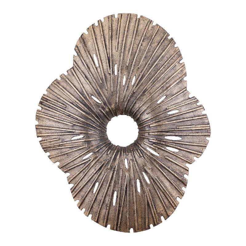 Wandpaneel – Organisches Design, Aluminium Material, Gold, L – Vija | PTMD