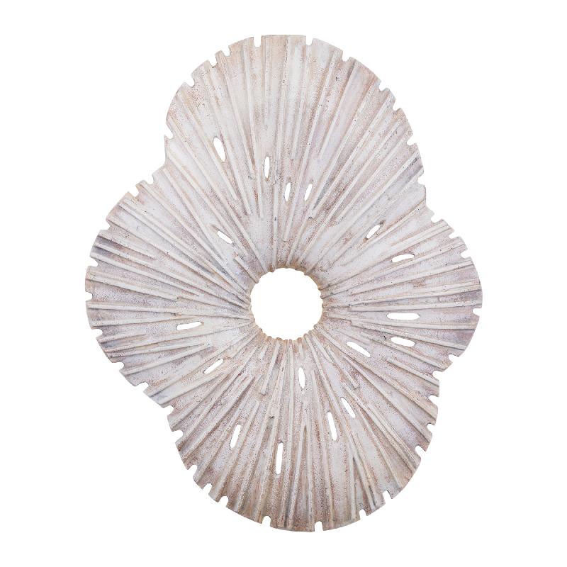 Beige Cast Aluminum Wall Panel with Organic Design, Open Look, L – Vija | PTMD