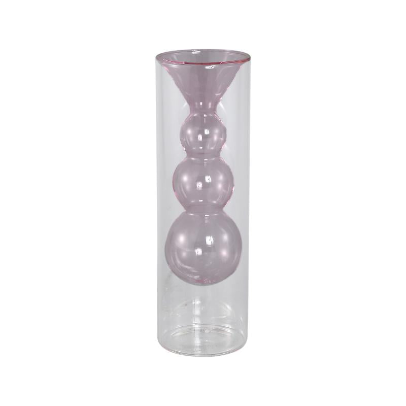 Vase – Bright pink glass, Bulbous inner shape, Large, A – Yanna | PTMD