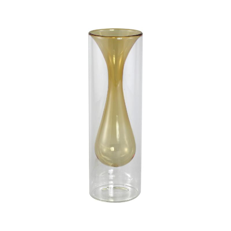 Vase – Amber Glass, With Inner Handles, Large – Yanna | PTMD