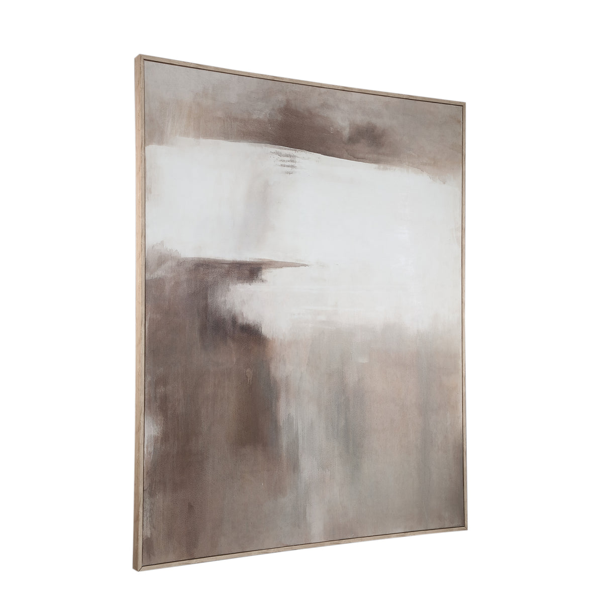 Wandpaneel – Abstraktes Design, Rechteckige Form, Leinwand Material, Beige, B – Olger | PTMD