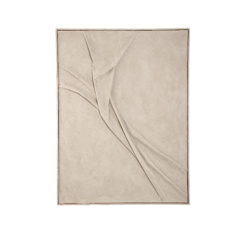 Wall Panel - Textile Wave Pattern, Framed Canvas, Handmade Finish, S – Dizze | PTMD