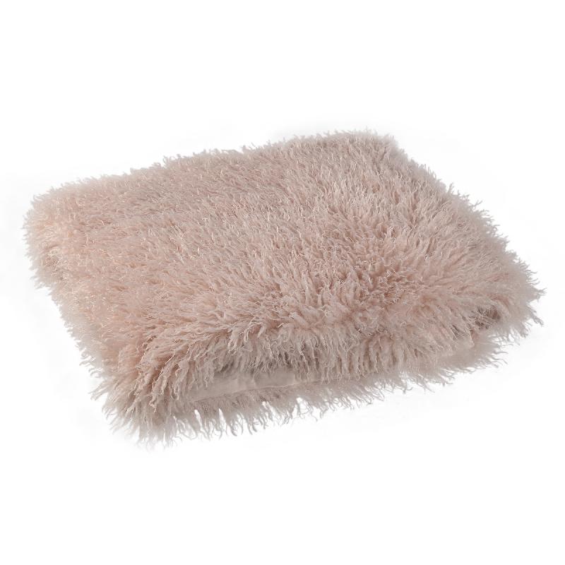 Decke – Kunstfell, Weiche Haptik, Großzügiges Design, Beige, S – Rexx | PTMD