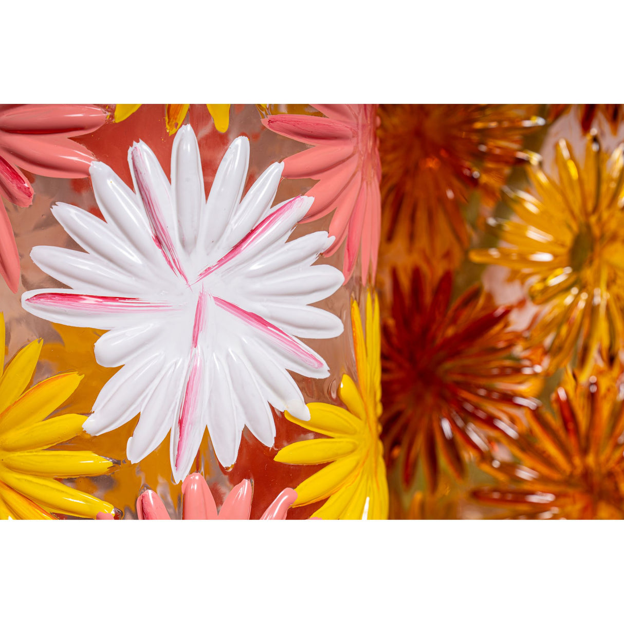 Vase - Orange Glass, Round Shape, Floral Decor - Yoanna | PTMD