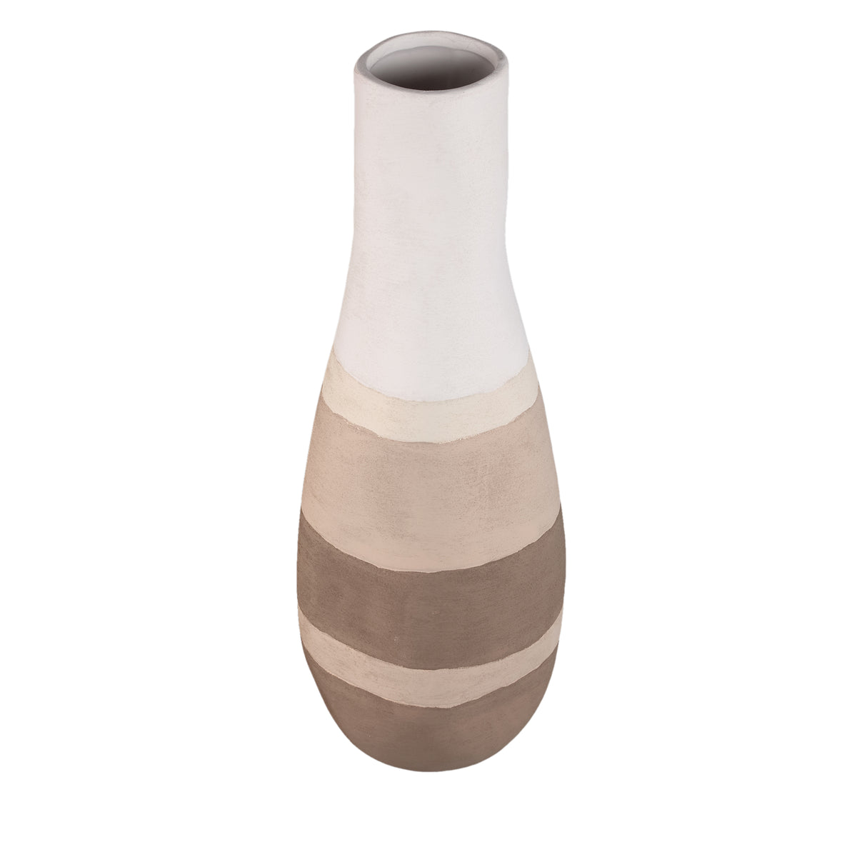 Vase - Round Design, Light Brown Colour, Ceramic Material, S - Voni | PTMD