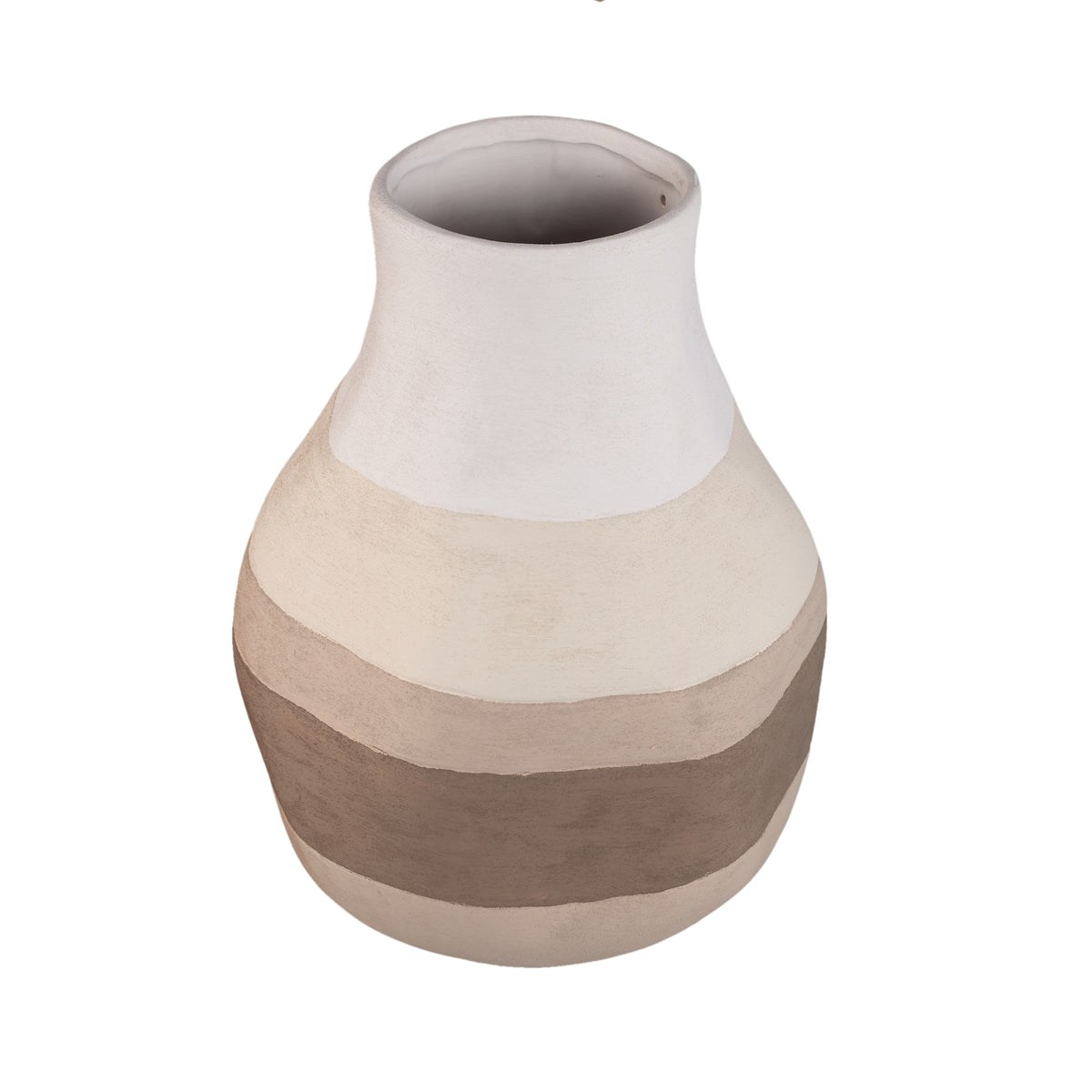 Vase – Round Design, Light Brown Color, Ceramic Material, S – Voni | PTMD