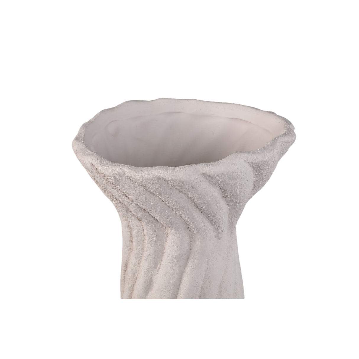 Vase – Gedrehte Form, Gerippte Oberfläche, Keramikmaterial, S – Lydia | PTMD