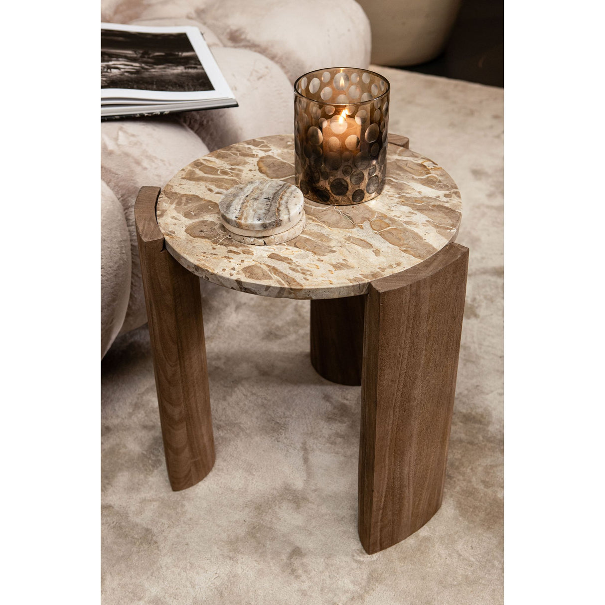 Untersetzer – Versteinertes Holz Mix, Naturstein Material, Naturbelassene Oberfläche – Jaidan | PTMD