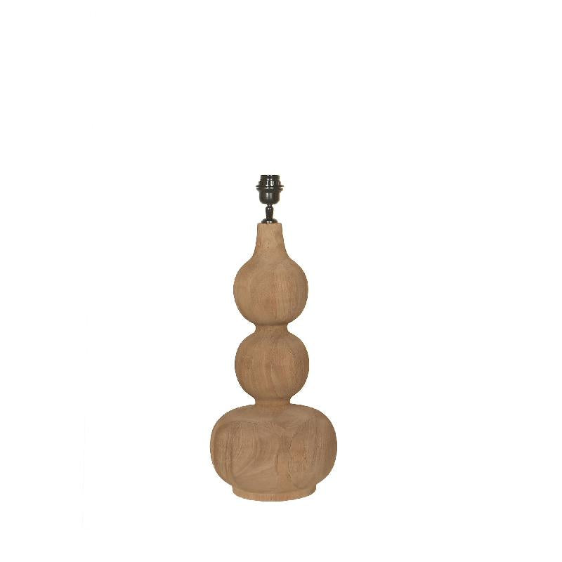 Table lamp made of mango wood, natural color, round, smooth, decorative, handmade – Altus | PTMD