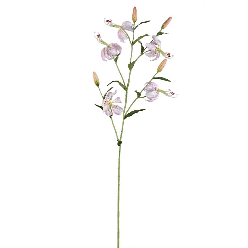 Lilienblume - Hellrosa Tigerlilien-Spray, Polyestergewebe, Eisenmetall, PE-Kunststoff | PTMD