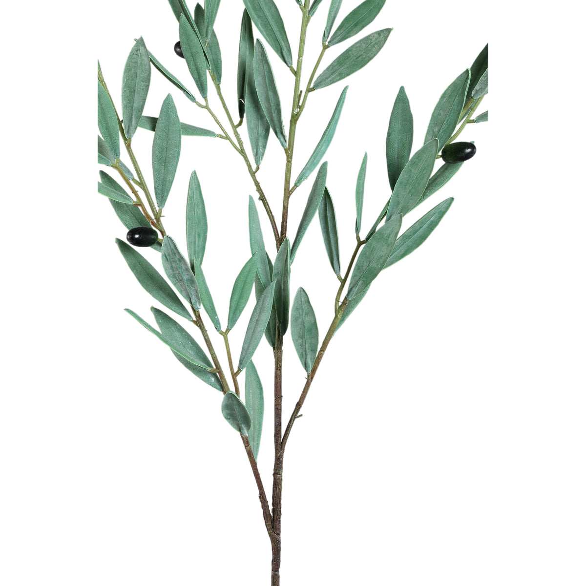 Leafy plant – Large green olive leaf spray made of metal and plastic | PTMD