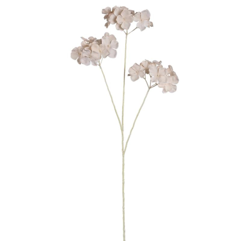 Hydrangea flower - Cream hydrangea spray flower, polyester fabric | PTMD