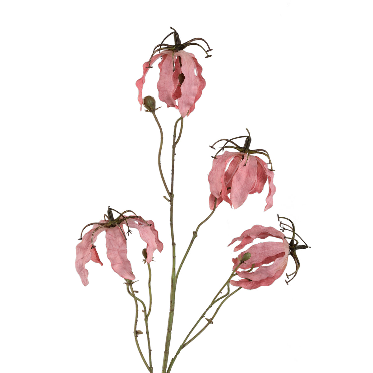 Gartenblume – Rosa Gloriosa-Blütenspray aus Metall, Kunststoff und Canvas | PTMD
