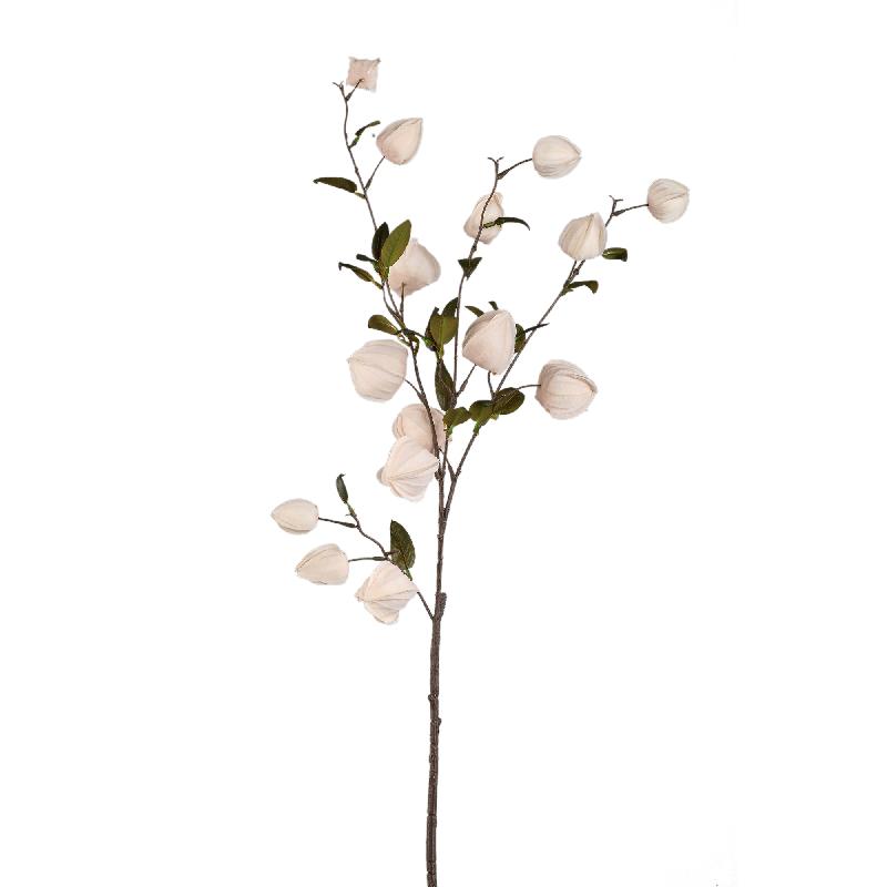 Garden Flower - Cream Chinese Lantern Spray, Metal, Plastic, canvas| PTMD