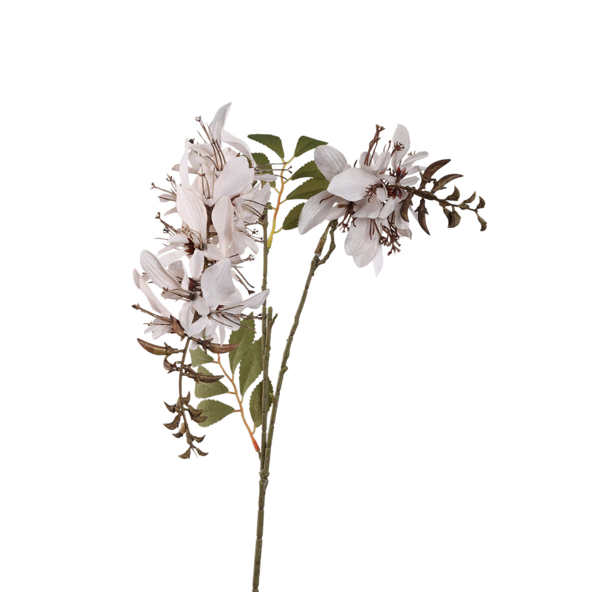 Garden Flower - Cream Cardinal Flower Spray, Metal, Plastic, Canvas | PTMD