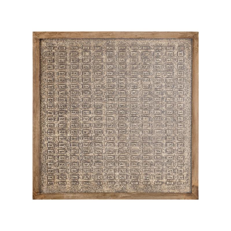 Wandpaneel – Gerahmtes Design mit Glas, MDF Konstruktion, Bronze Farbton, Dekorative Struktur, S – Sierre | PTMD