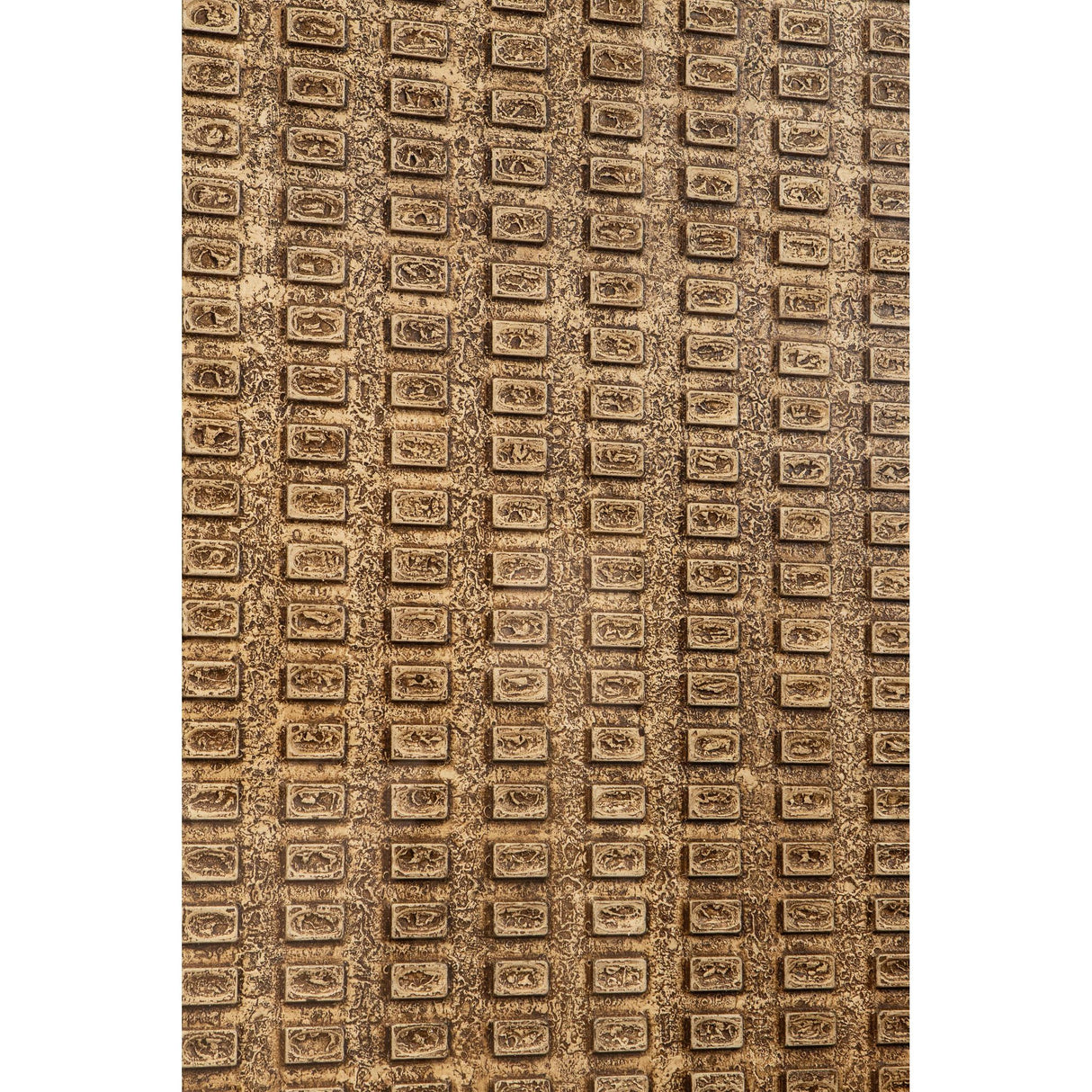 Wandpaneel – Gerahmtes Design mit Glas, MDF Konstruktion, Bronze Farbton, Dekorative Struktur, L – Sierre | PTMD