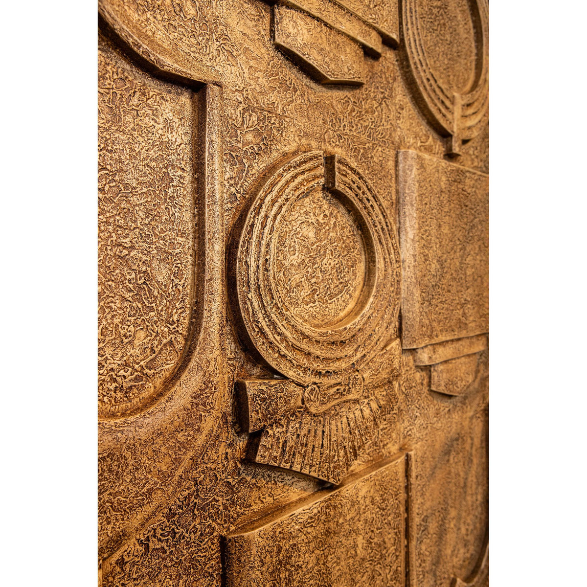 Wandpaneel – Antike Symbolik Design, MDF Konstruktion, Beiger Farbton, Antiker Stil, L – Saku | PTMD