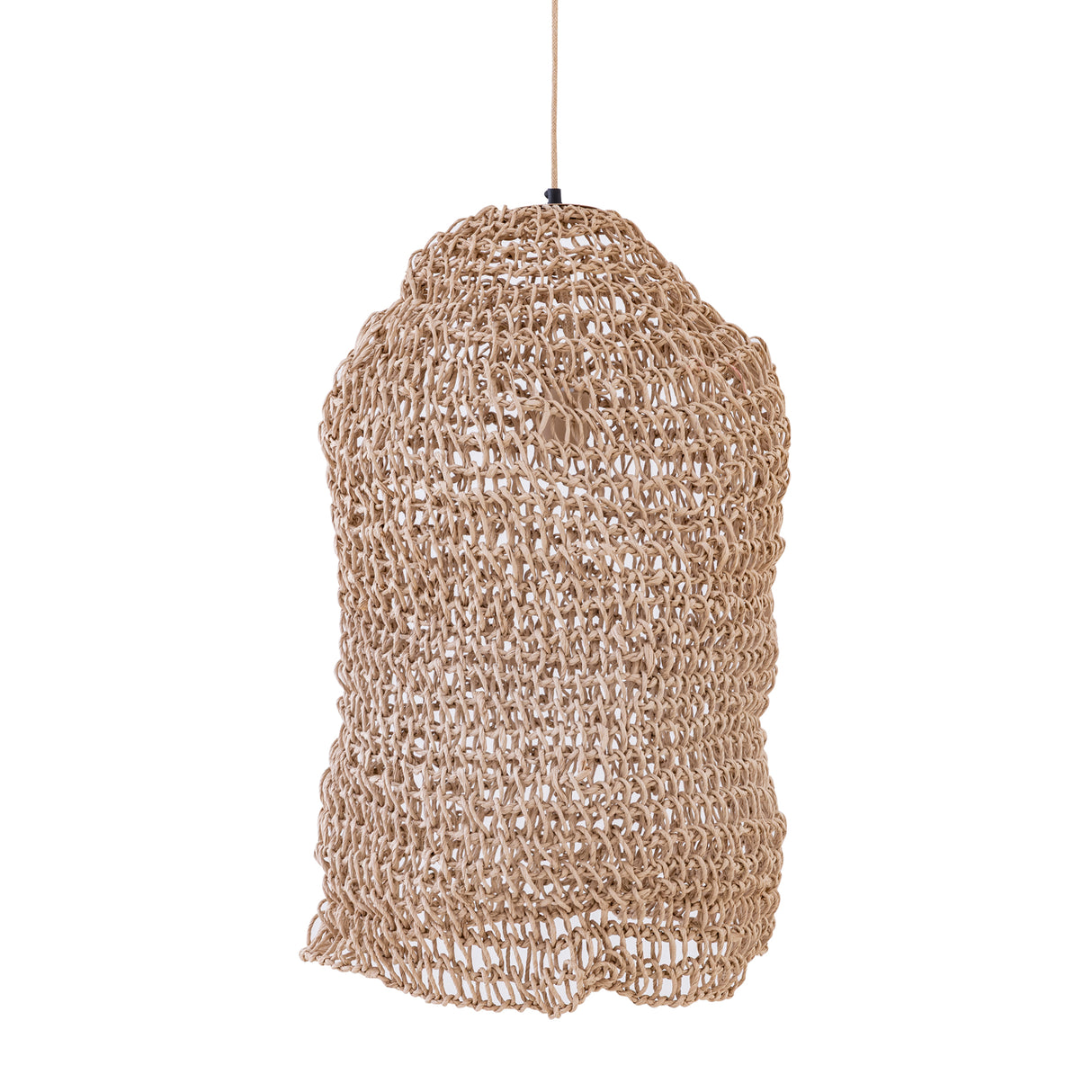 Hängelampe – Seildesign, Offene Form, Papiermaterial, Natur – Dayo | PTMD