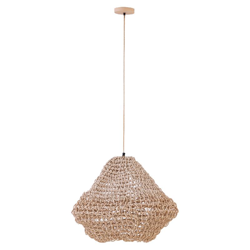 Pendelleuchte – Seildesign, Kugelform, Papiermaterial, Natur, S – Dayo | PTMD
