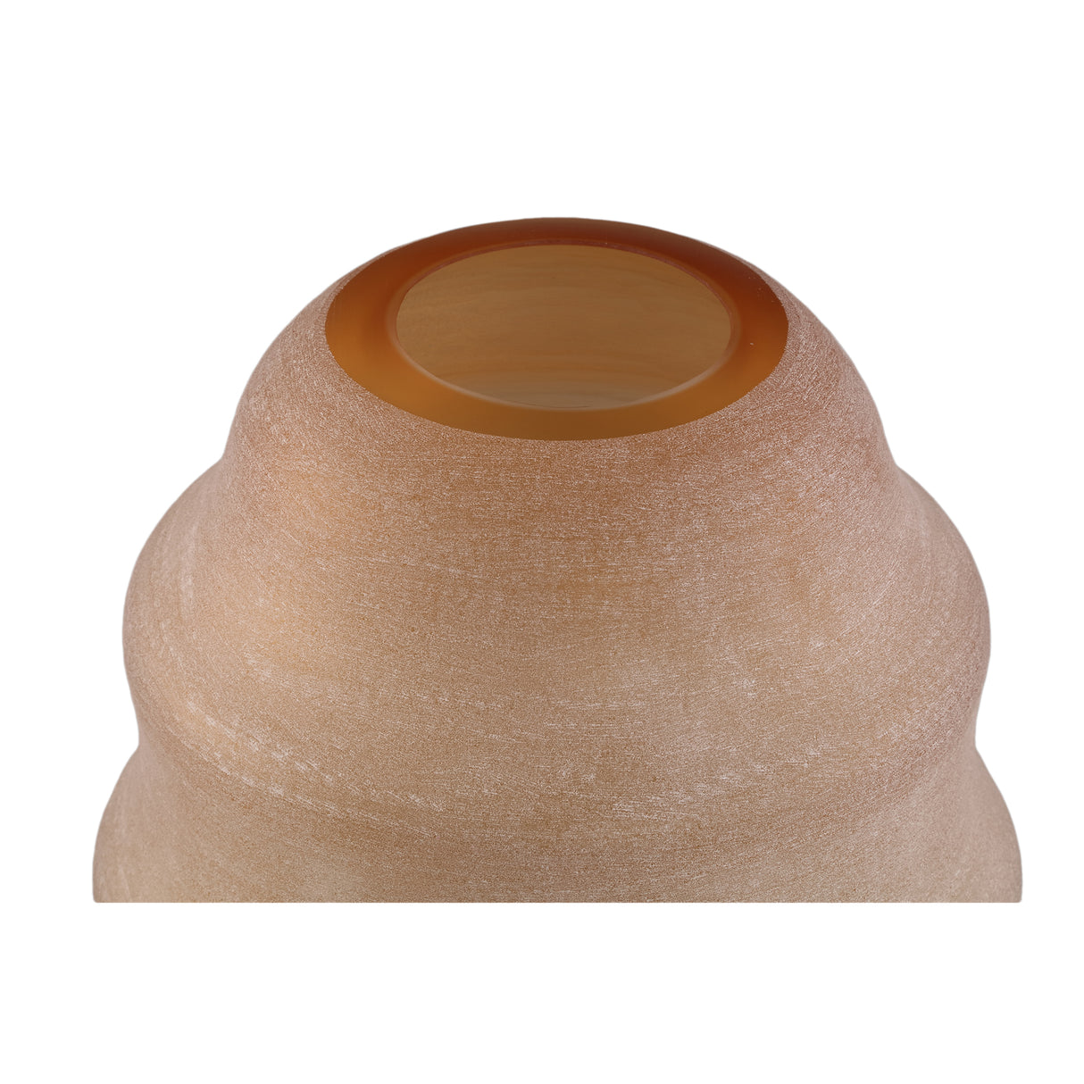 Vase - Amber Glass, Layered Surface, Round Shape, Tall - Elladie | PTMD