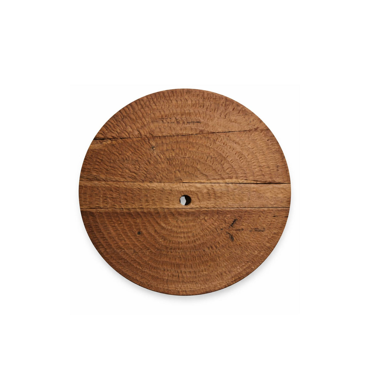 Wall Panel – Teakwood Surface, Round Shape, Rustic Structure, S – Roch | PTMD