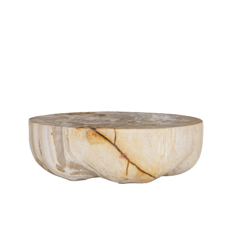 Dekotablett – Versteinertes Holz, Halbkugel Design, Naturbelassene Oberfläche, S – Bethe | PTMD