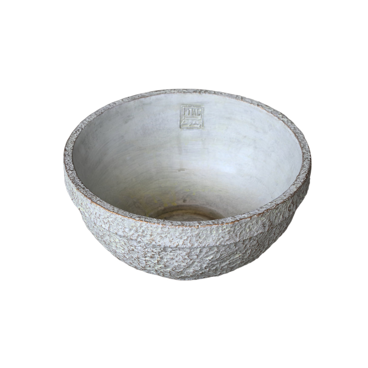 Bowl - Cement, round shape, antique design, cream, handmade, L – Denson | PTMD