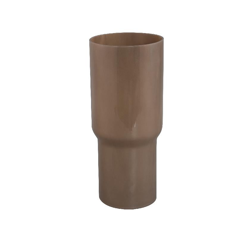 Vase – Solid Glass, Round Shape, Taupe Colour – Ranzel | PTMD