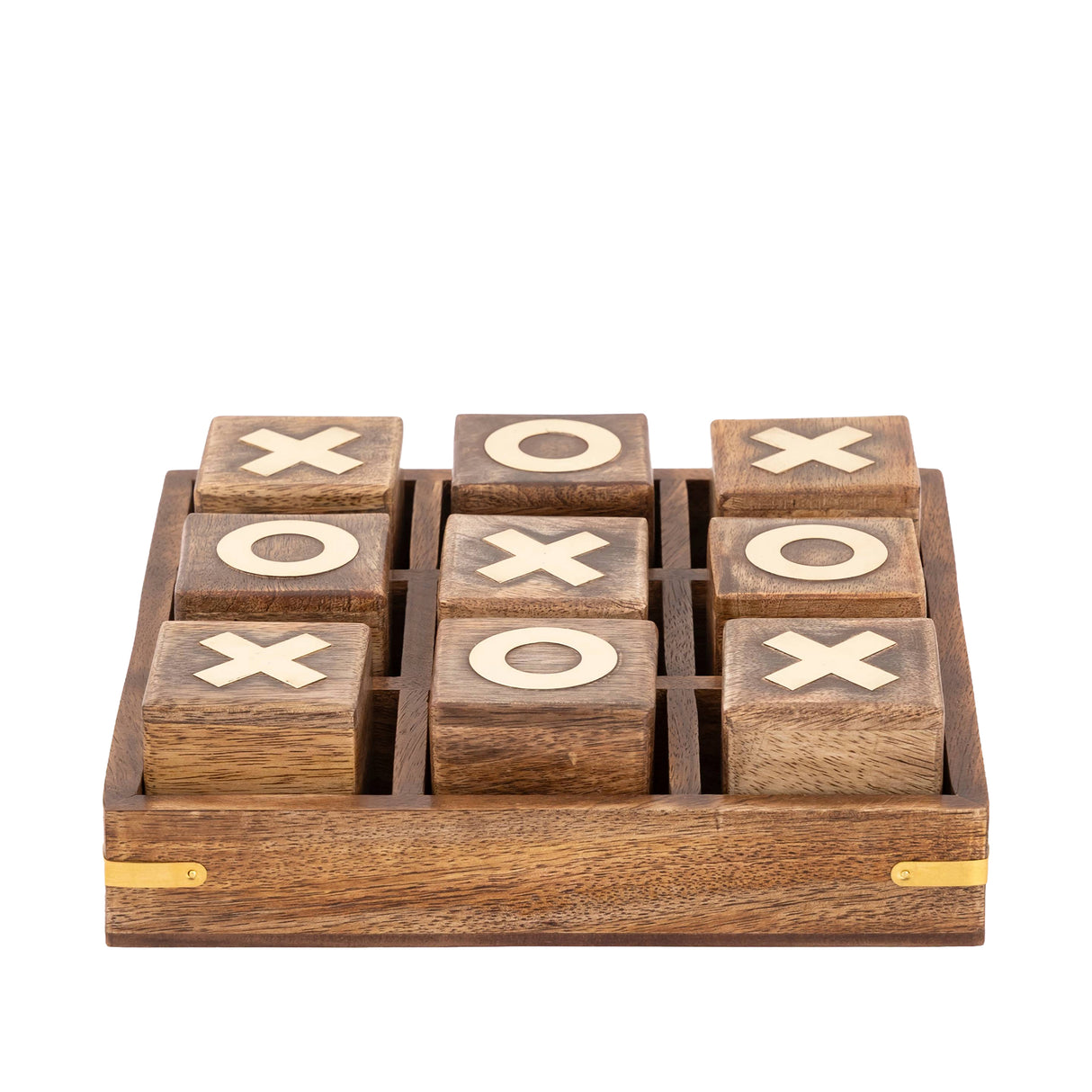 Tic-Tac-Toe – Mangoholz, Dunkelbraunes Finish - Elani | PTMD