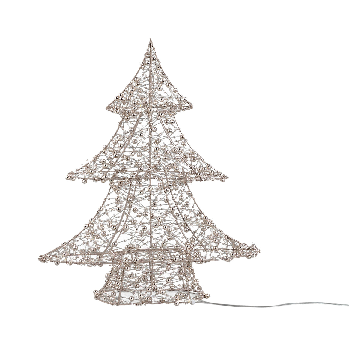 LED-Weihnachtsbaum – Goldfarben, Perlendekor, Größe S - Misk | PTMD