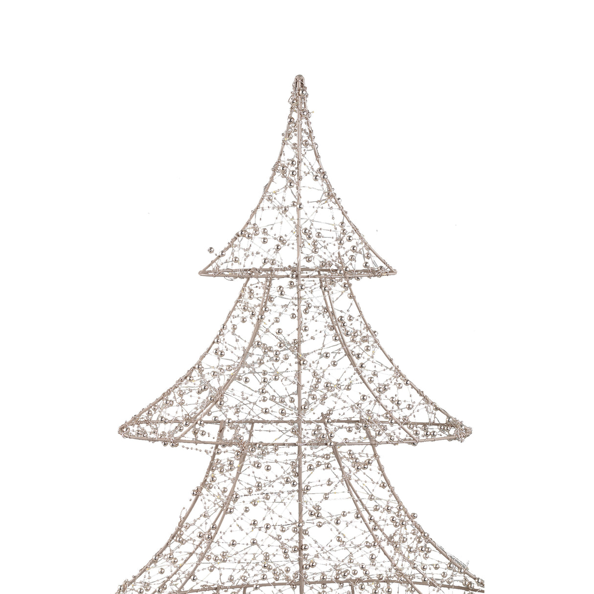 LED-Weihnachtsbaum – Goldfarben, Perlendekor, Größe M - Misk | PTMD