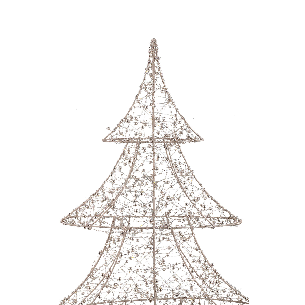 LED-Weihnachtsbaum – Goldfarben, Perlendekor, Größe L - Misk | PTMD