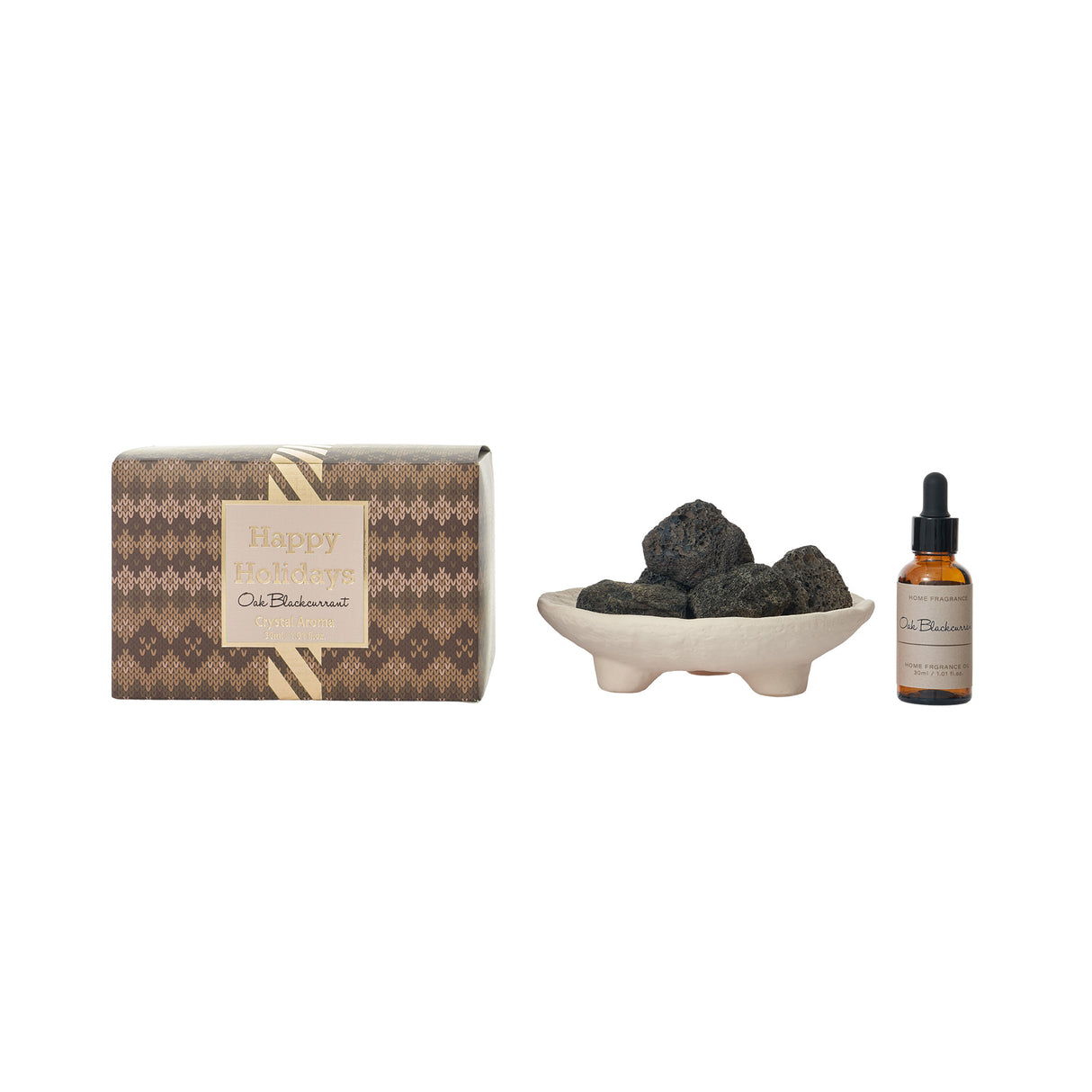 Raumduft-Diffuser – Beiges Kristallglas, Duftöle, 30 ml | PTMD