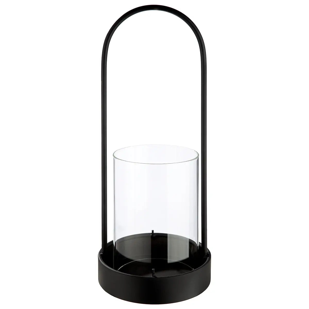 Windlicht – Filigrane Silhouette, Stimmungsvolles Lichtspiel, Schwarze Eleganz, 33 cm - Como | Gilde