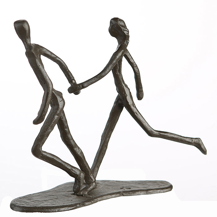 Skulptur – Paarfigur Design, Eisen Material, Laufende Pose - Running | Gilde