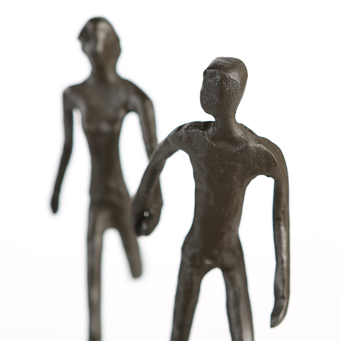 Skulptur – Paarfigur Design, Eisen Material, Laufende Pose - Running | Gilde