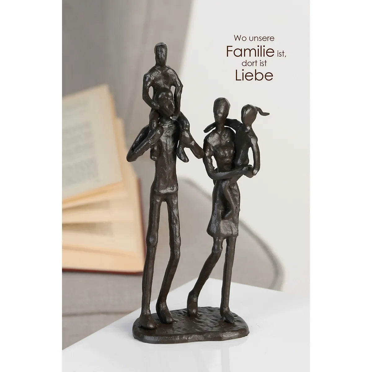 Skulptur – Familienmotiv Design, Eisen Materia, Gruppenfigur - Family | Gilde
