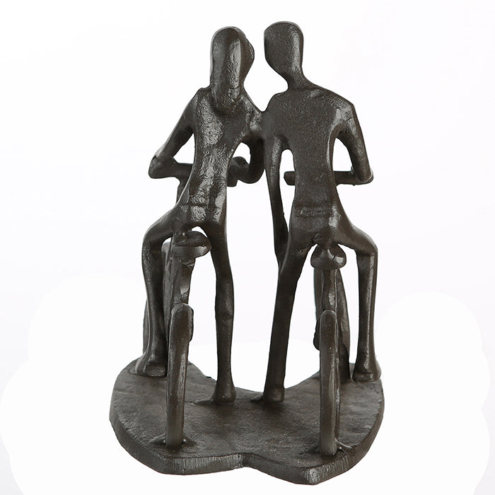 Skulptur – Paarfigur Design, Eisen Material, Fahrradmotiv - Rad Tour | Gilde