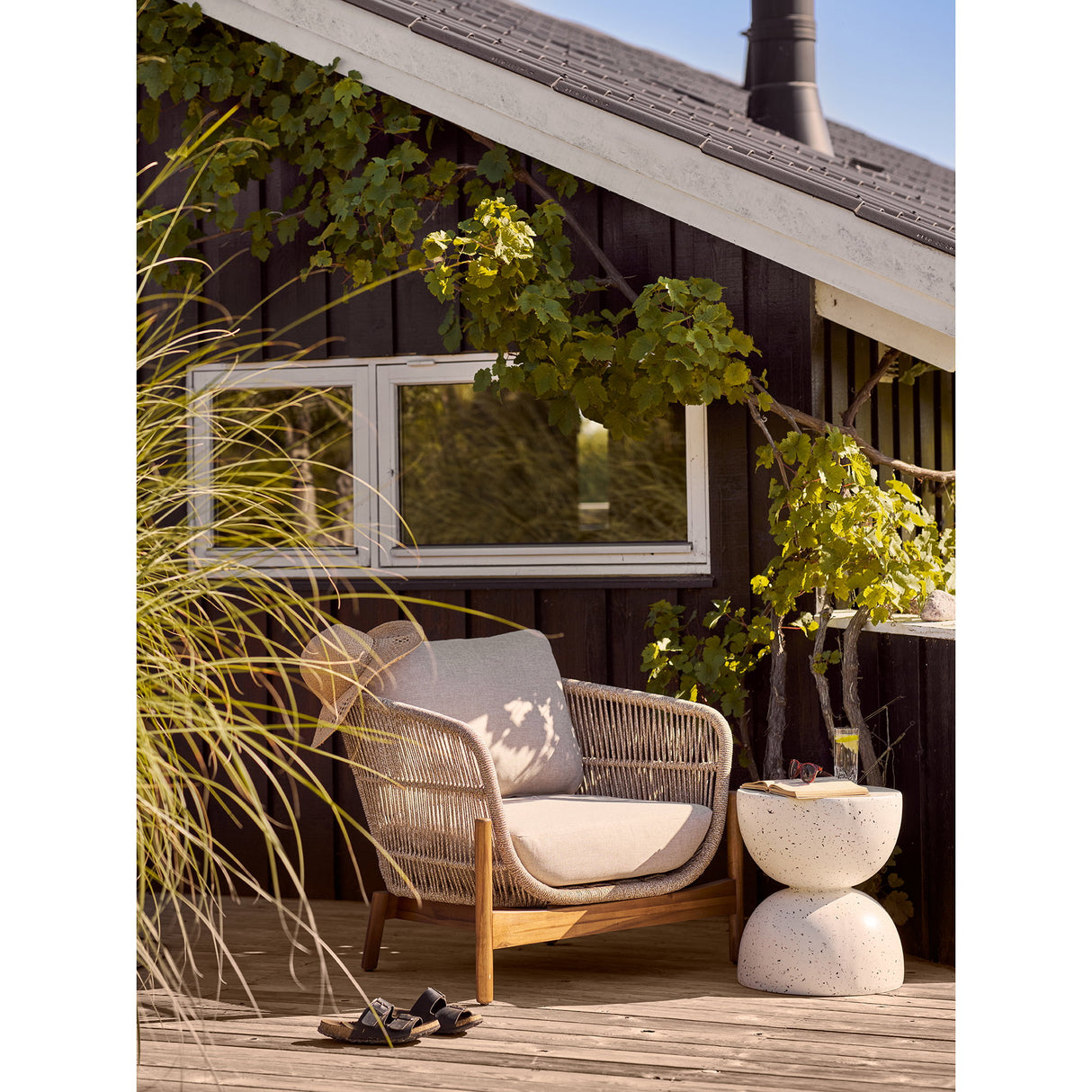 Beistelltisch – Off-White, Terrazzo-Optik, 45 cm hoch - Bonita | House Nordic