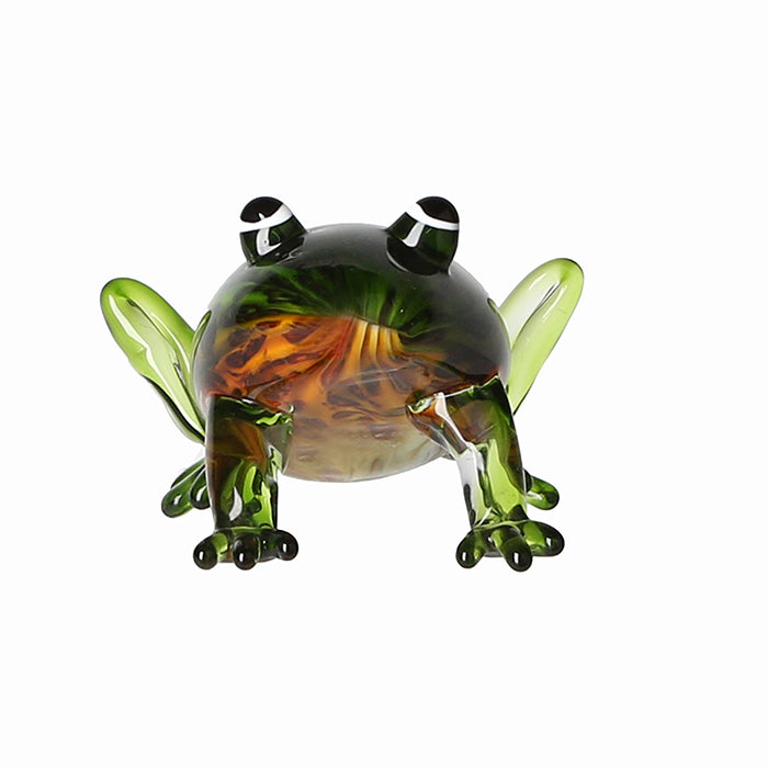 Figur – Glas Material, Transparente Details, Grüne Optik - Frosch | Gilde