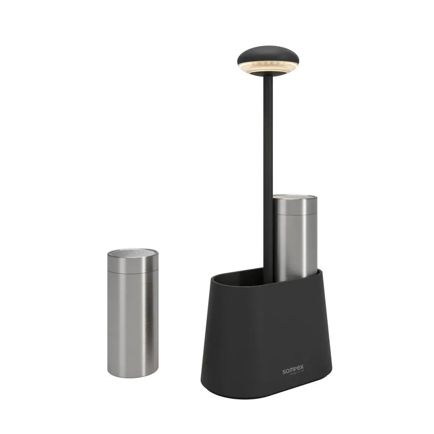 Tischleuchte Wiederaufladbar, 2200–3000K Einstellbares Licht, Touch - Dimmbar mit Memory - Funktion, IP65, 8,5h Akkulaufzeit – Heureka | Sompex - Esszett Luxury | Stilvolles Wohnen mit Charakter
